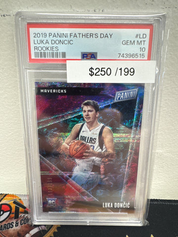 2019 Panini Father’s Day NBA Luka Doncic Rookies Refractor /199 PSA 10