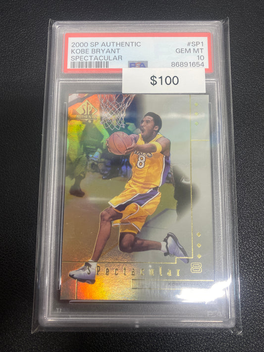 2000 Upper Deck SP Authentic Kobe Bryant Spectacular PSA 10