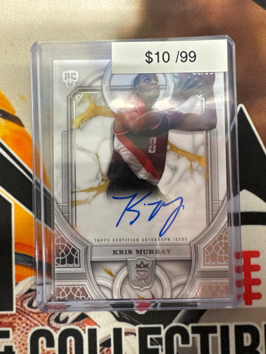 2024 Topps Royalty Basketball Kris Murray Rookie Autograph Refractor /99
