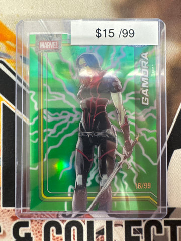 2026 Topps Chrome Marvel Gamora Storm’s Lightning Green Refractor /99
