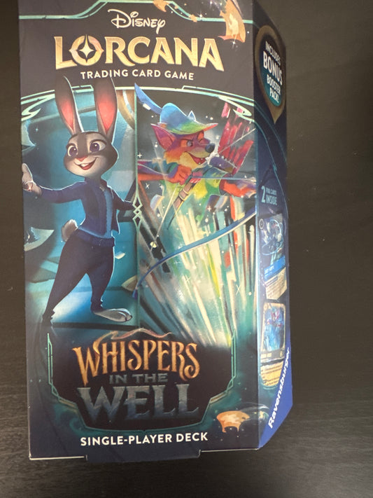 Lorcana Whispers in the Well deck Sapphire & Steel