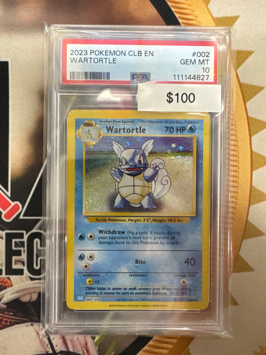 Pokemon Wartortle 002/034 Classic Collection PSA 10
