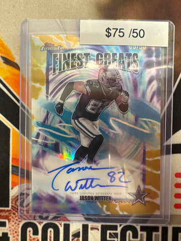 2025 Topps Finest NFL Jason Witten Finest Greats Autograph Gold Refractor /50