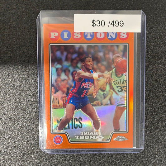 2008 NBA Isiah Thomas Topps Chrome Orange Refractor /499