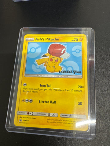 Pokemon Ash’s Pikachu SM113 LP