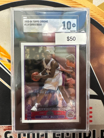 2003-04 Topps Chrome NBA Chris Bosh Draft Pick #4 SGC 10