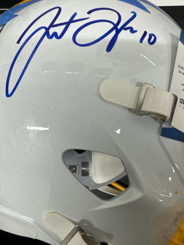 Justin Herbert autographed replica helmet