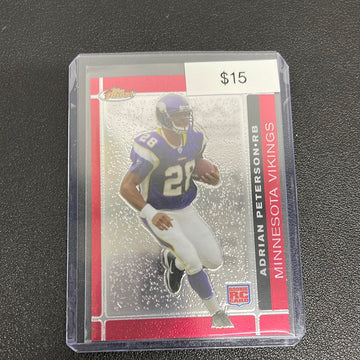 2007 NFL Topps Finest Adrian Peterson Red Rookie