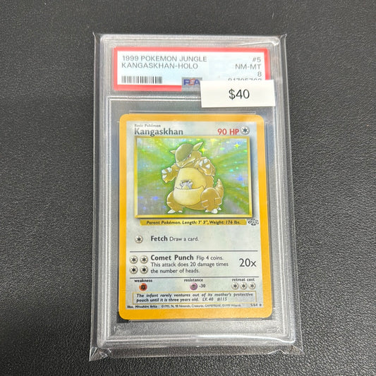 Pokémon Kangaskhan Jungle Holo 5/64 PSA 8