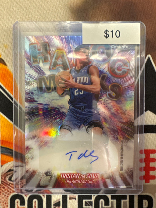 2026 Topps Chrome NBA Update Tristan Da Silva Havoc Marks Autograph Refractor