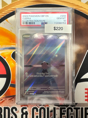 2023 Pokemon Obsidian Flames Cleffa Illustration Rare 202/197 PSA 10