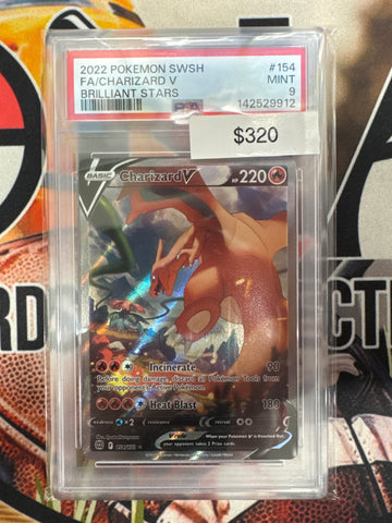 Pokémon Charizard V Alternate Full Art Brilliant Stars 154/172 PSA 9