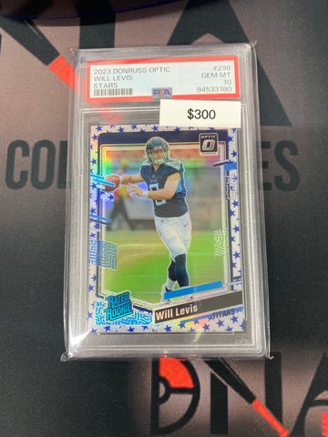 2023 NFL Donruss Optic Will Levis Stars Rated Rookie PSA 10