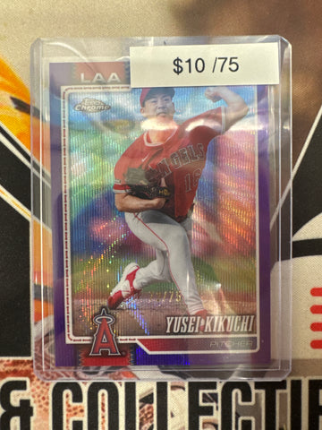2026 Topps Chrome MLB Yusei Kikuchu Purple Wave Refractor /75