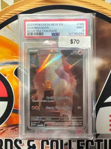2023 Pokemon Mew 151 Charmander Illustration Rare 168/165 PSA 9