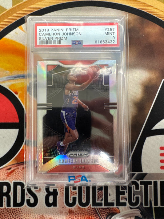 2019 Panini Prizm NBA Cameron Johnson Rookie Silver Prizm PSA 9
