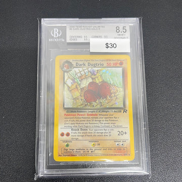 2000 Pokémon Dark Dugtrio Team Rocket Holo 6/82 BGS 8.5