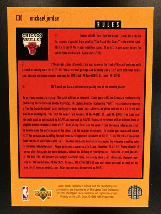 1996 Upper Deck Collector's Choice Michael Jordan You Crash the Game