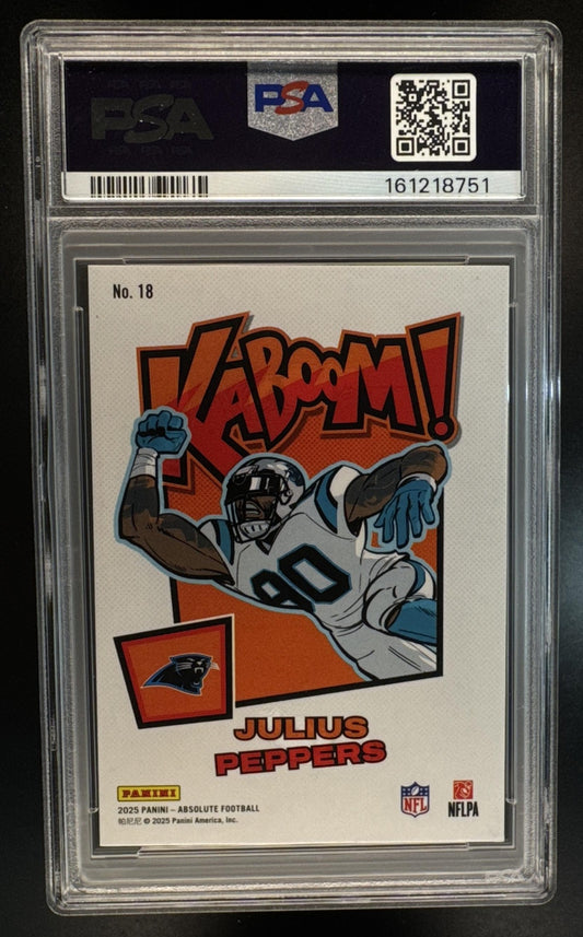 2025 Panini Absolute Julius Peppers #18 Kaboom - Horizontal Panthers PSA 10 Panthers