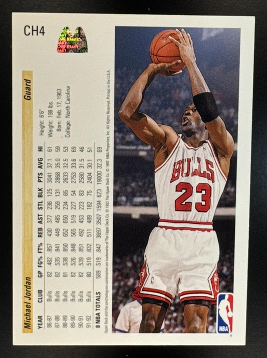 1992-93 Upper Deck McDonald's Michael Jordan #CH4 Chicago Bulls