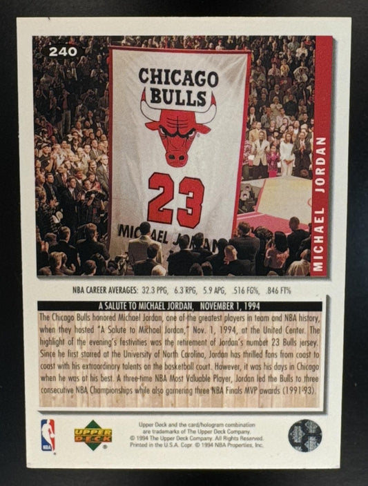 1994-95 Upper Deck Collector's Choice Michael Jordan #240 Bulls