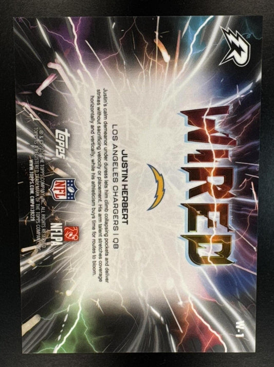 2025 Topps Resurgence Justin Herbert #W-1 Wired Chargers