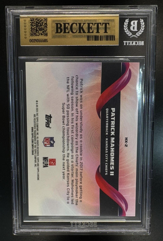 2025 Topps Chrome Patrick Mahomes II #HX-2 Helix SSP Chiefs BGS 9.5