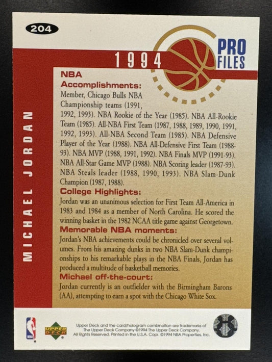 1994-95 Upper Deck Collector's Choice Michael Jordan #204 Bulls