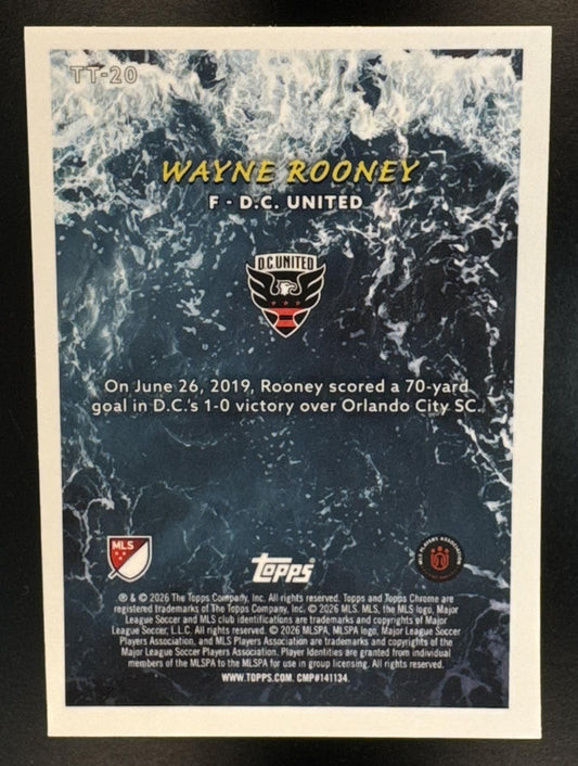 2026 Topps Chrome MLS Wayne Rooney #TT-20 Tide Turner DC United
