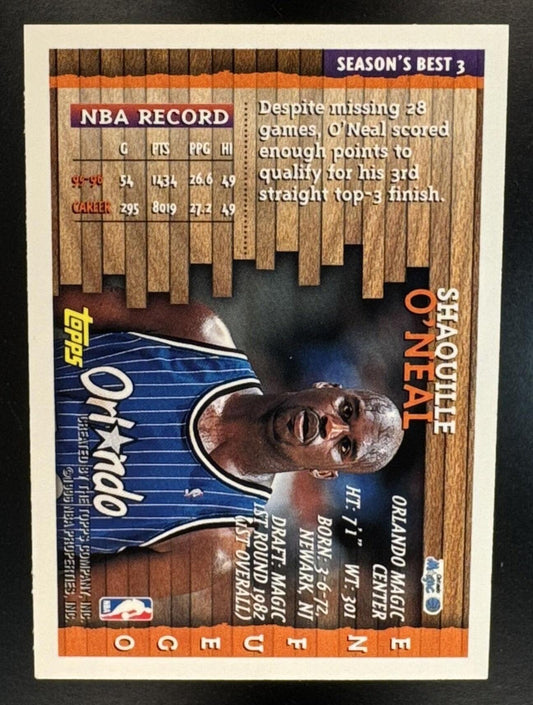 1996-97 Topps Shaquille O'Neal #3 Season's Best Magic