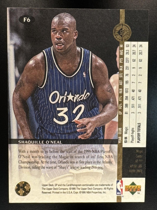 1994-95 SP Championship Shaquille O'Neal #F6 Future Playoff Heroes Magic