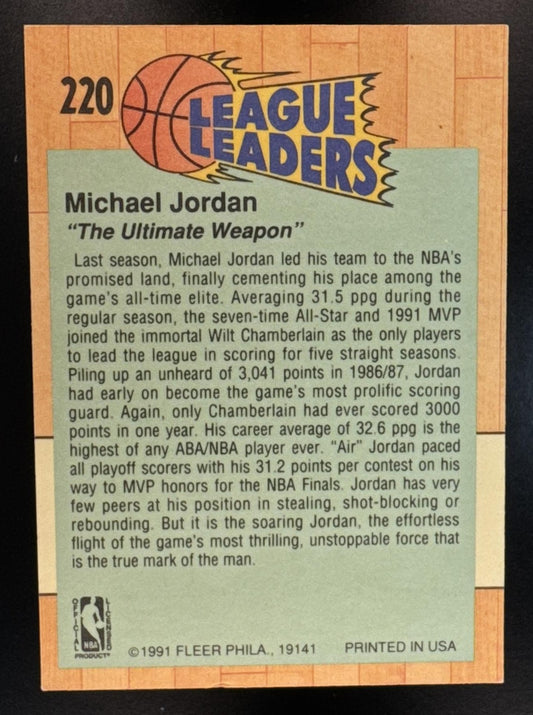 1991-92 Fleer Michael Jordan #220 Bulls