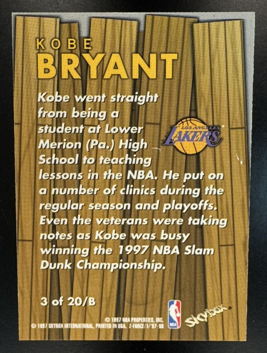 1997-98 Skybox Z-Force Kobe Bryant #3/B Boss Lakers