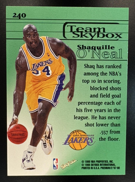 1997-98 Skybox Premium Shaquille O'Neal #240 Lakers
