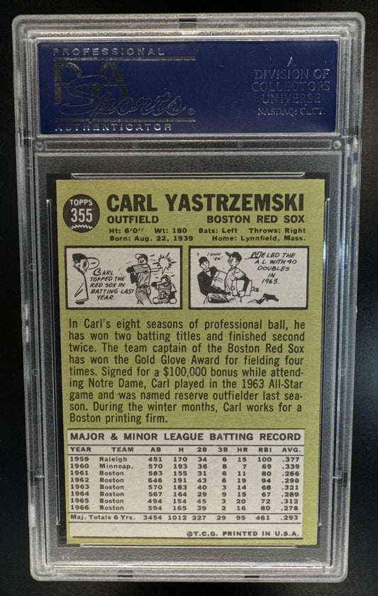1967 Topps Carl Yastrzemski #355 Red Sox PSA 8 (OC)