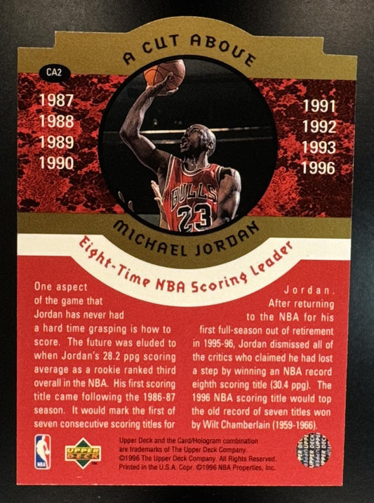 1996 Upper Deck Collector's Choice Michael Jordan #CA2 A Cut Above: The Years