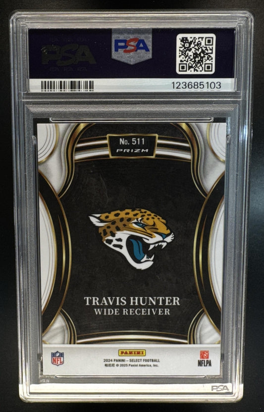 2024 Panini Select Travis Hunter #511 2025 XRC Jaguars PSA 10