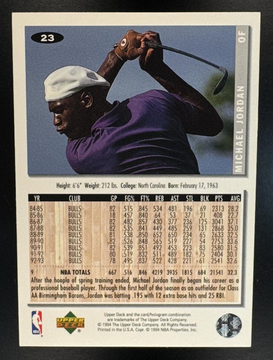 1994 Upper Deck Collector's Choice Michael Jordan #23 Silver Signature