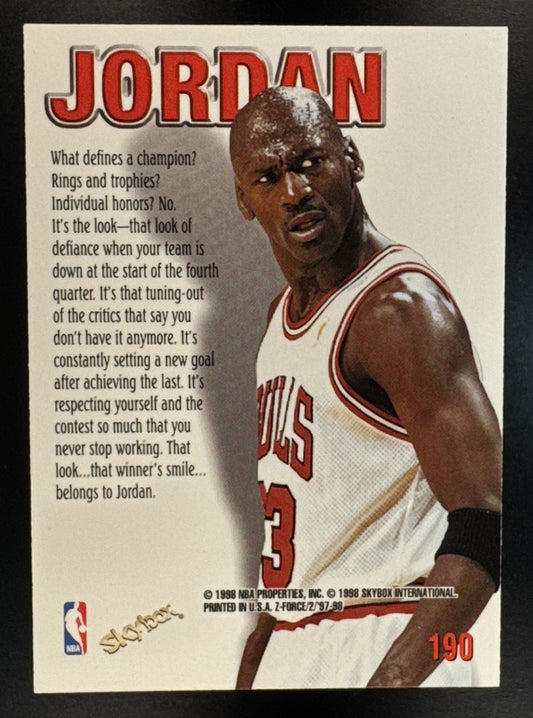 1997-98 Skybox Z-Force Michael Jordan #190 Bulls