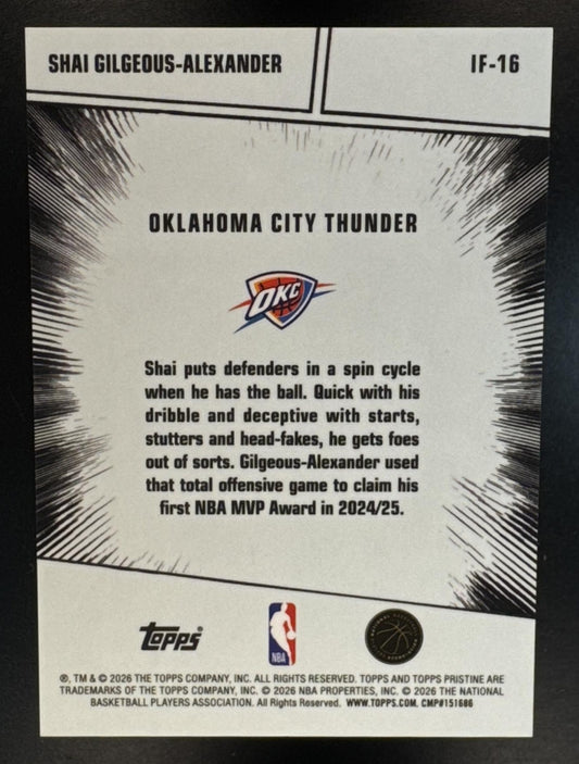 2025 Topps Pristine Shai Gilgeous-Alexander Impact Frame Purple Refractor /99