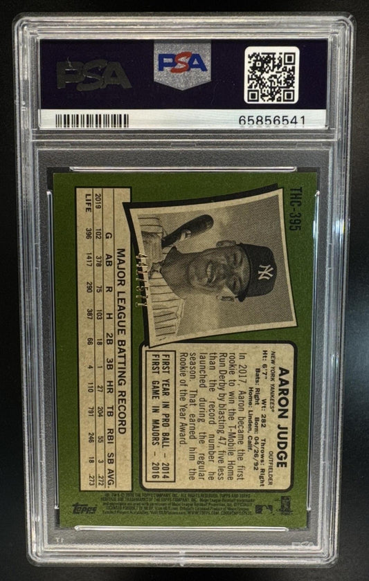 2020 Topps Heritage Aaron Judge #THC-395 Chrome Refractor /571 Yankees PSA 9