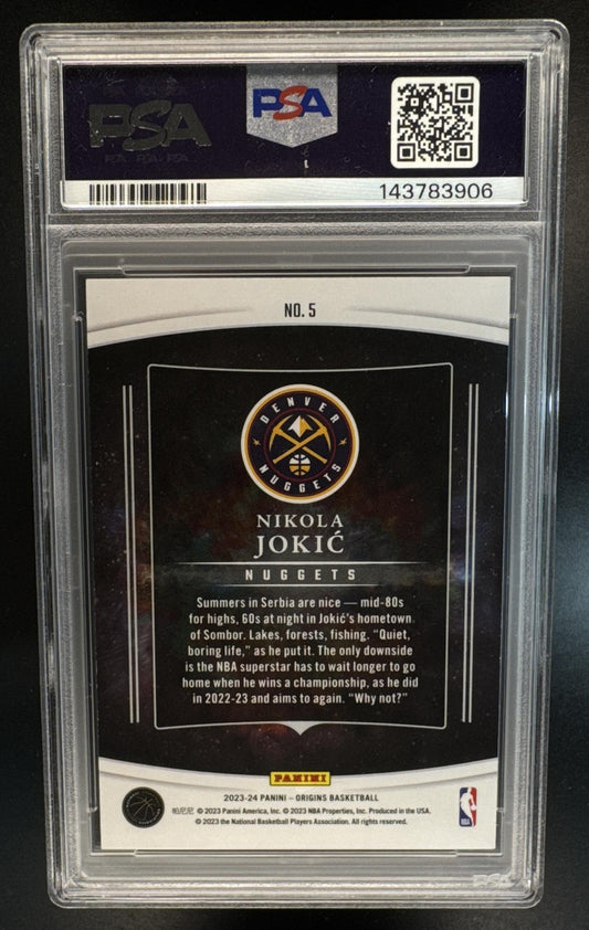 2023-24 Panini Origins Nikola Jokic #5 Big Bang Nuggets PSA 9