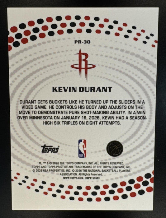 2025 Topps Pristine Kevin Durant #PR-30 Precisionaries Purple Refractor /99