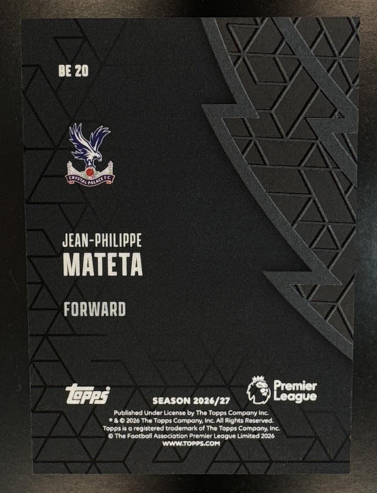 2026 Topps Premier League Jean-Philippe Mateta #75 Crystal Palace Black Edge