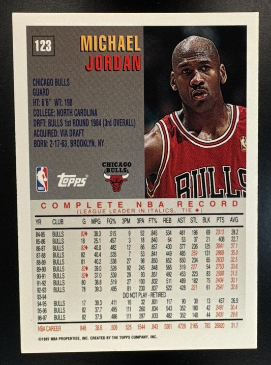 1997-98 Topps Michael Jordan #123 Bulls