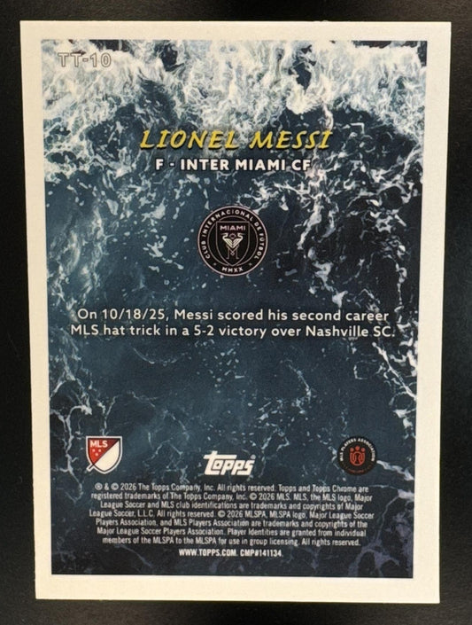 2026 Topps Chrome MLS Lionel Messi #TT-10 Tide Turner Inter Miami