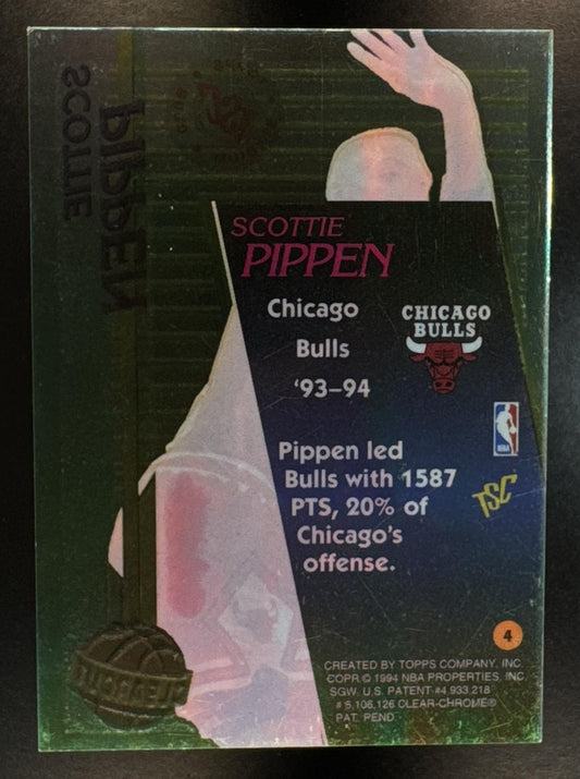1994-95 Topps Stadium Club Scottie Pippen #4 Clear Cut Members Only Bulls