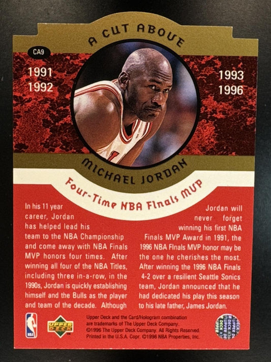 1996 Upper Deck Collector's Choice Michael Jordan #CA9 A Cut Above: The Years Bulls