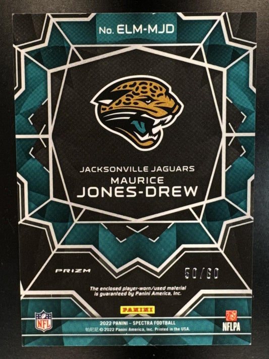 2022 Panini Spectra Maurice Jones-Drew #ELM-MJD Epic Legends Relic Neon Blue /60 Jaguars