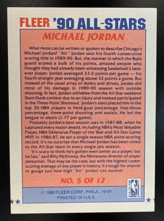 1990-91 Fleer Michael Jordan #5 All Stars Bulls